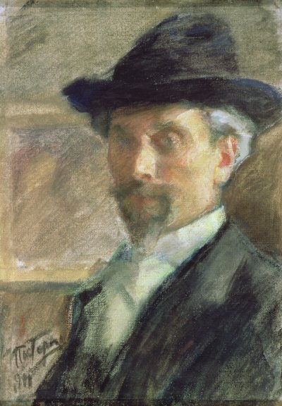 Zelfportret, 1911 door Leonid Osipovic Pasternak